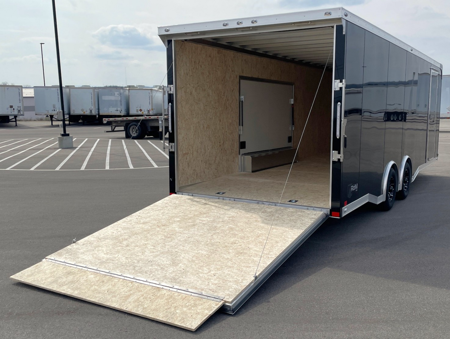 New ATC 24' ROM 400 Blackout Enclosed Aluminum Car Hauler Trailer: Escape Door, Spare, 9990 GVWR