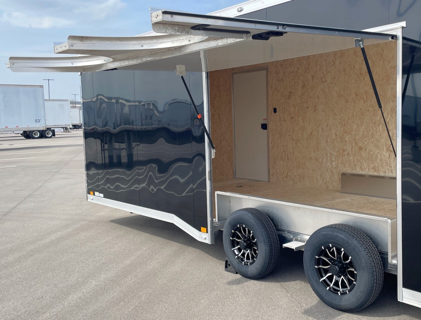 New ATC 24' ROM 400 Blackout Enclosed Aluminum Car Hauler Trailer: Escape Door, Spare, 9990 GVWR