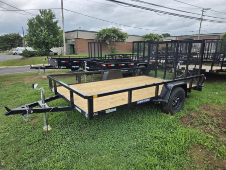 New 7 X 12 Sure-Trac Tube Top Utility Trailer, 3k GVWR ***w/Spring Assist Gate, Set Back Jack, Spare Mount