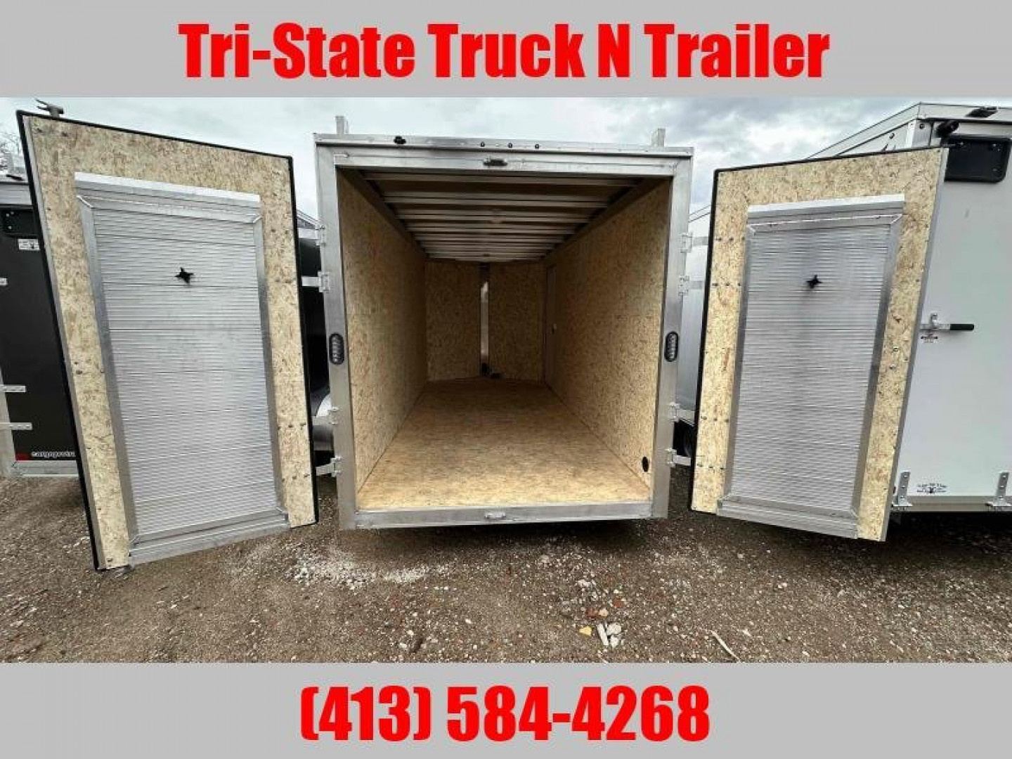 New 2026 Stealth 7x16 Enclosed Contractor Barn doors w/Ramps