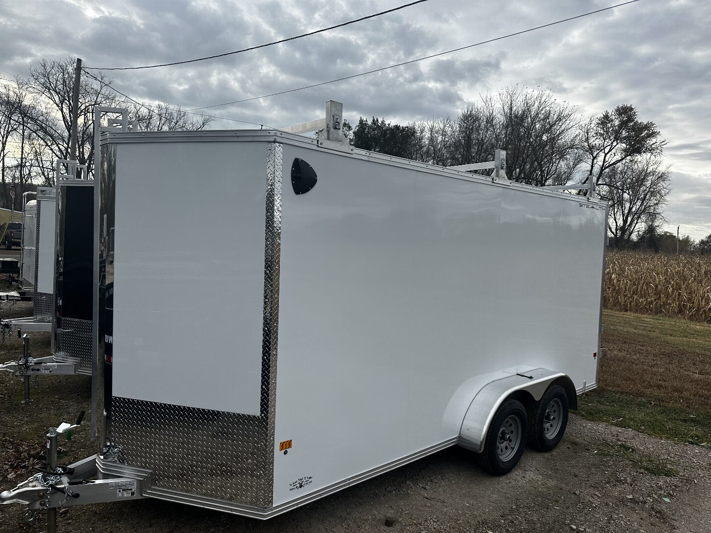 New 2026 Stealth 7x16 Enclosed Contractor Barn doors w/Ramps