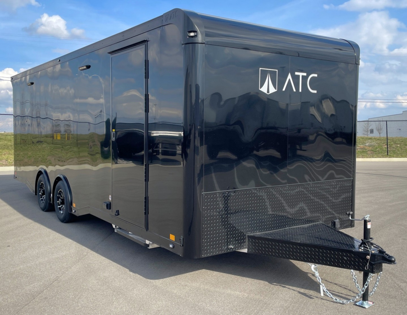 New ATC 24' ROM 400 Blackout Aluminum Car Hauler Trailer: AC, Escape Door, Coin Floor