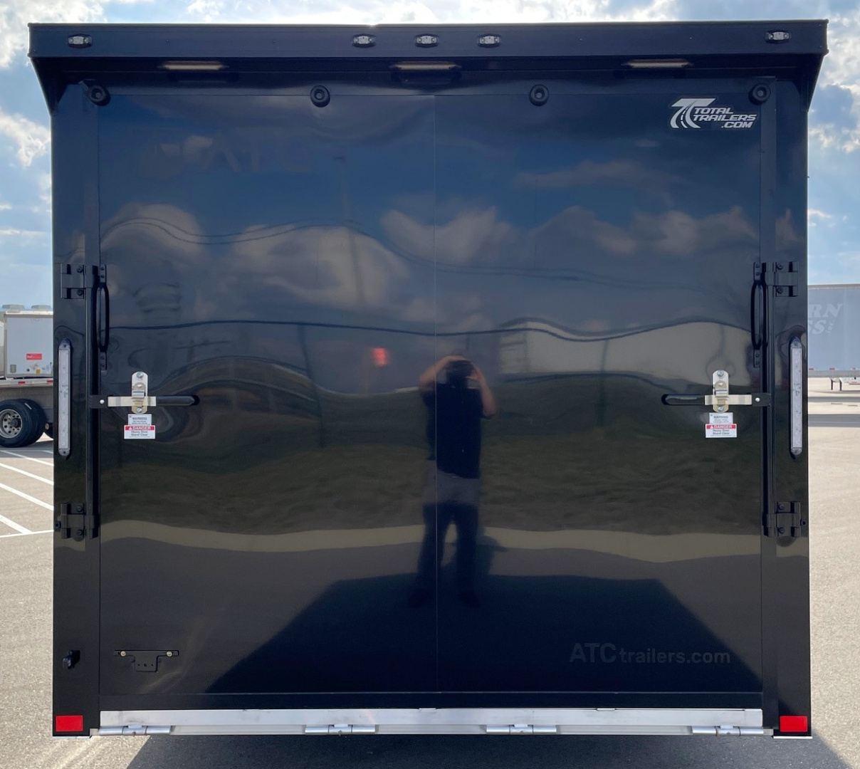 New ATC 24' ROM 400 Blackout Aluminum Car Hauler Trailer: AC, Escape Door, Coin Floor