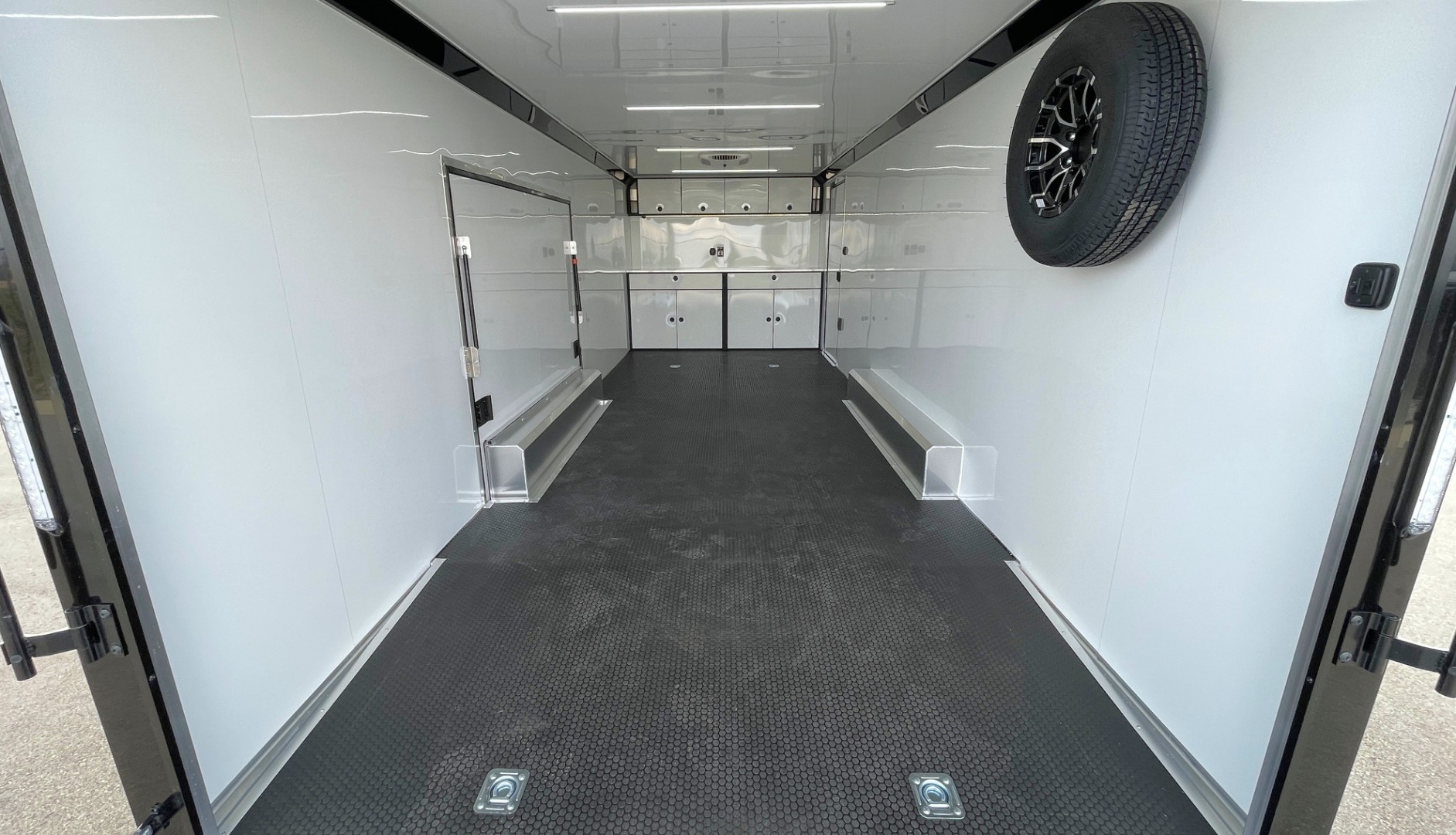 New ATC 24' ROM 400 Blackout Aluminum Car Hauler Trailer: AC, Escape Door, Coin Floor