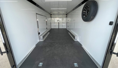 New ATC 24' ROM 400 Blackout Aluminum Car Hauler Trailer: AC, Escape Door, Coin Floor