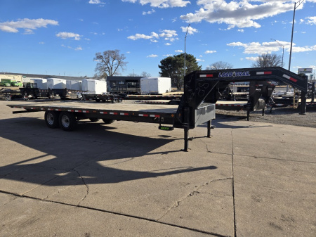 Used 2022 Load Trail 28' GN Deckover Electric/Hydraulic Tilt Equipment Trailer