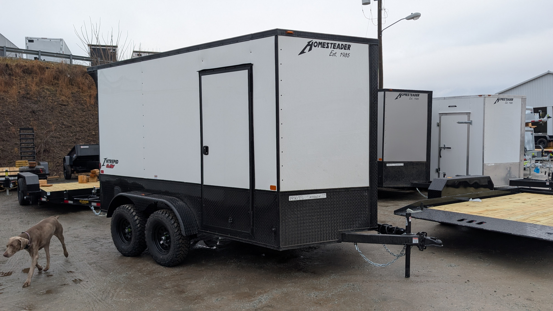 New 2026 Homesteader 7x12 Intrepid "OVERLAND" V-Nose Cargo Trailer w/ Ramp Door