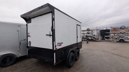 New 2026 Homesteader 7x12 Intrepid "OVERLAND" V-Nose Cargo Trailer w/ Ramp Door