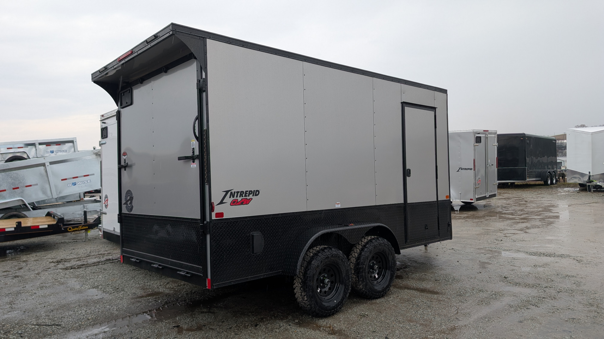 New 2026 Homesteader 7x14 Intrepid "OVERLAND" V-Nose Cargo Trailer w/ Ramp Door