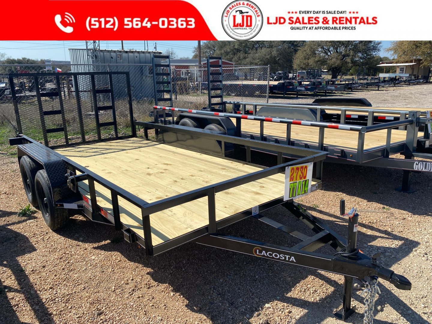 New 2026 Lacosta - 77 x 14 - Utility Trailer