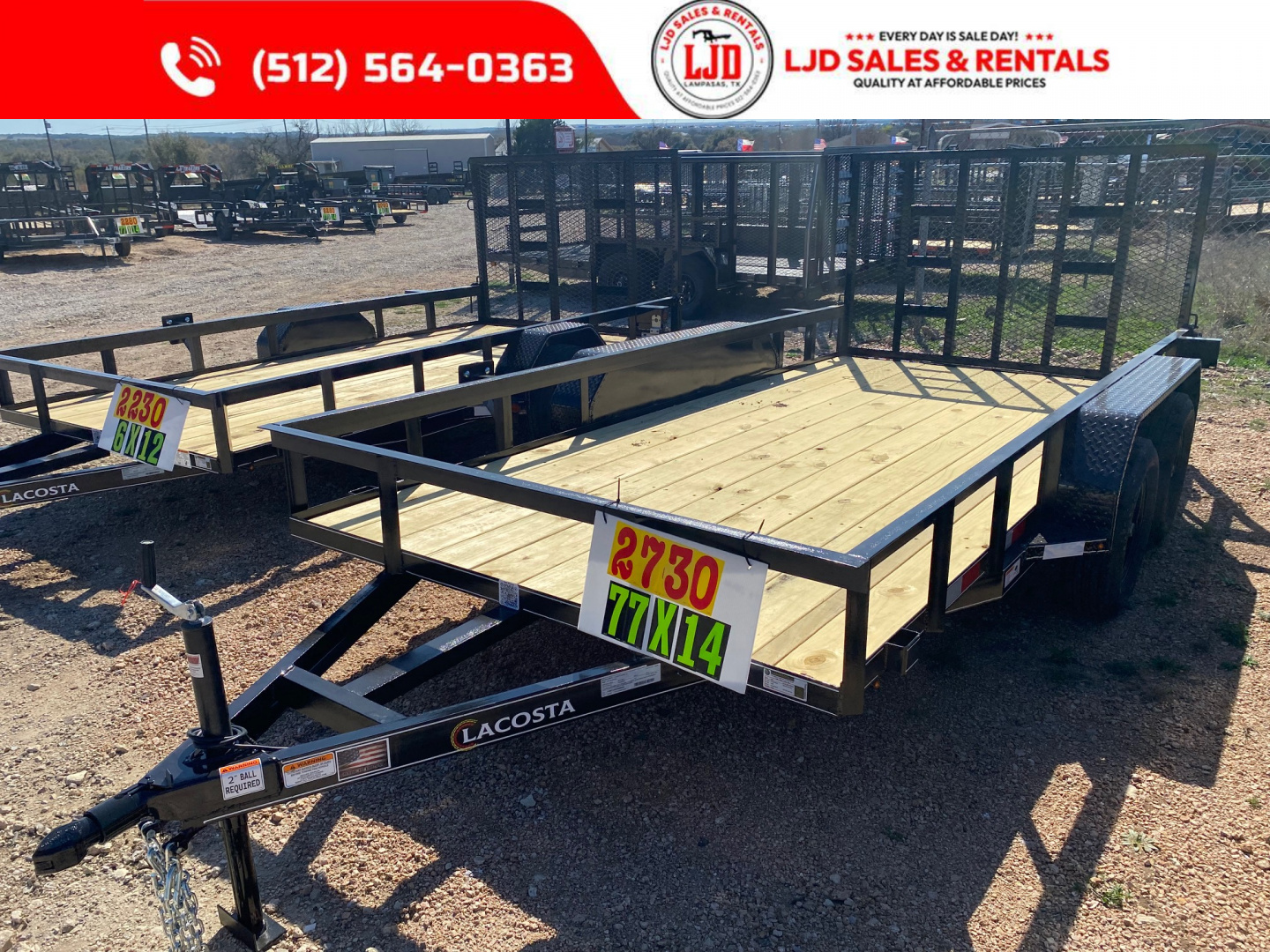 New 2026 Lacosta - 77 x 14 - Utility Trailer