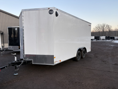 New 2026 Wells Cargo Fasttrac Deluxe 8.5x16 7K 7' Interior Height Cargo / Enclosed Trailer w/Ramp Door