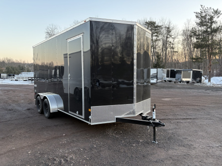 New 2026 7x16 Haulmark Passport Deluxe with 7'6  Interior Height and Rear Ramp Cargo / Enclosed Trailer