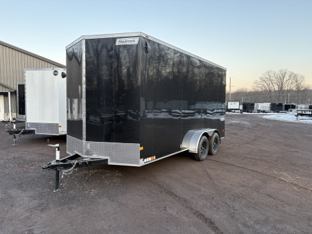 New 2026 7x16 Haulmark Passport Deluxe with 7'6" Interior Height and Rear Ramp Cargo / Enclosed Trailer