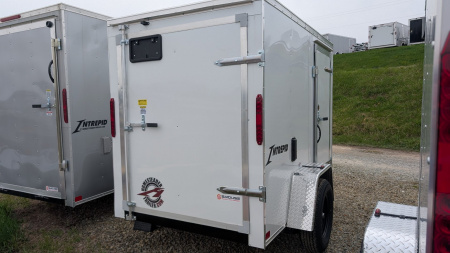 New 2026 Homesteader 5x8 Intrepid V-Nose Cargo Trailer w/ Ramp Door