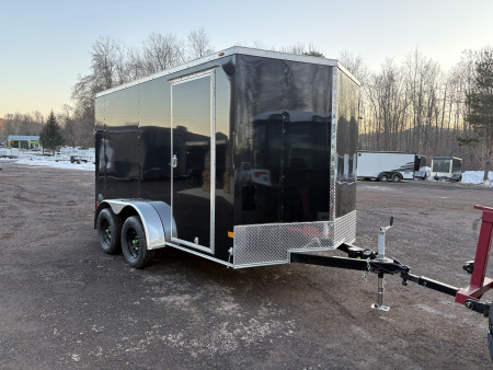 New 2026 WELLS CARGO Fasttrac Deluxe 7x12 7K 6'6" Interior Height Cargo / Enclosed Trailer with Ramp Door