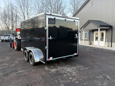 New 2026 WELLS CARGO Fasttrac Deluxe 7x12 7K 6'6" Interior Height Cargo / Enclosed Trailer with Ramp Door