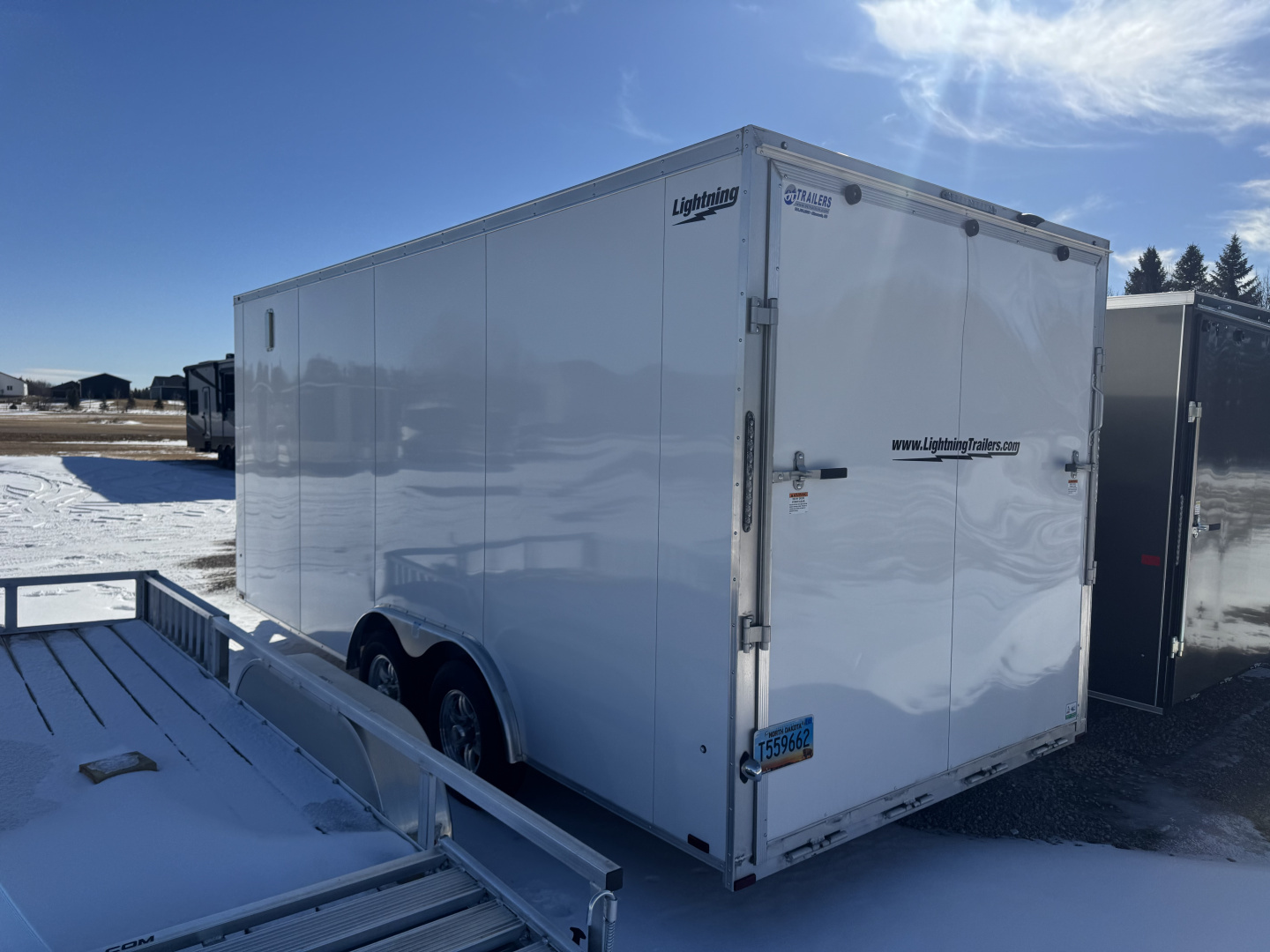 Used 2023 Lightning Trailers 8.5x18+2V Cargo / Enclosed Trailer