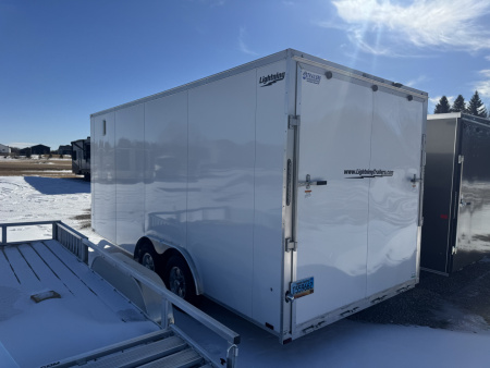 Used 2023 Lightning Trailers 8.5x18+2V Cargo / Enclosed Trailer