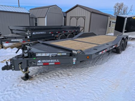 New 2026 Iron Bull 102 x 22 (16+6) TWB Gravity Tilt Trailer, 16,000lb GVWR, Gray