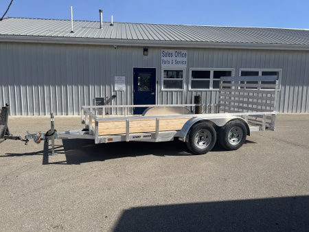 New 2026 Sport Haven 7 X 14 FT TANDEM ALUMINUM UTILITY TRAILER WITH WOOD DECK