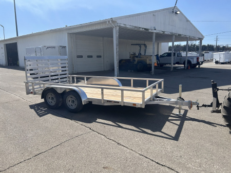 New 2026 Sport Haven 7 X 14 FT TANDEM ALUMINUM UTILITY TRAILER WITH WOOD DECK
