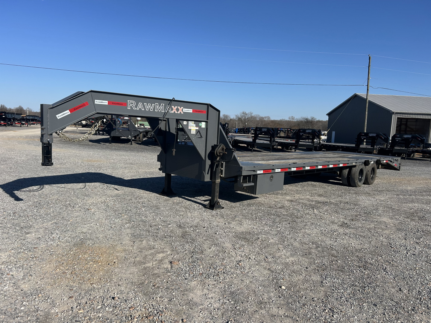 Used 2024 RawMaxx 102"X32' 24K GVWR Gooseneck Flatbed Trailer