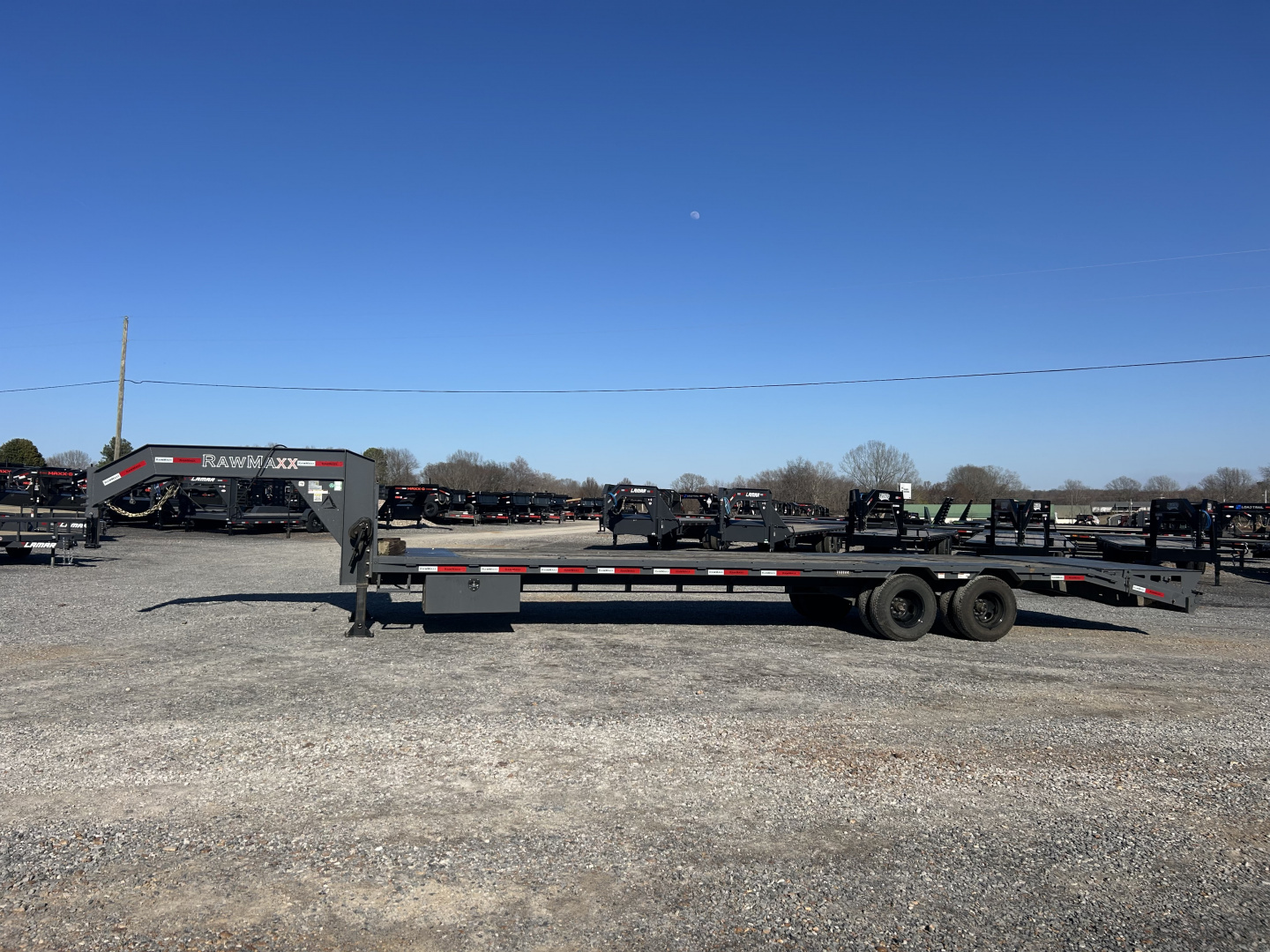 Used 2024 RawMaxx 102"X32' 24K GVWR Gooseneck Flatbed Trailer