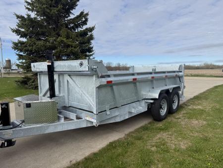 New 2026 BND Trailers 7' X 14' Galvanized Dump Trailer