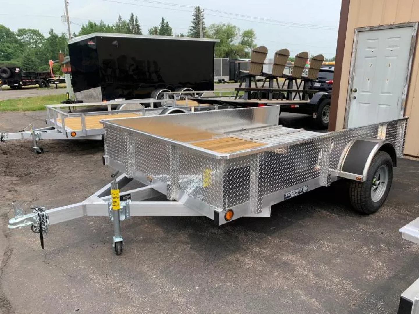 New 2025 Trophy Trailers 5' x 10' Diamond Plate Sides Utility Trailer