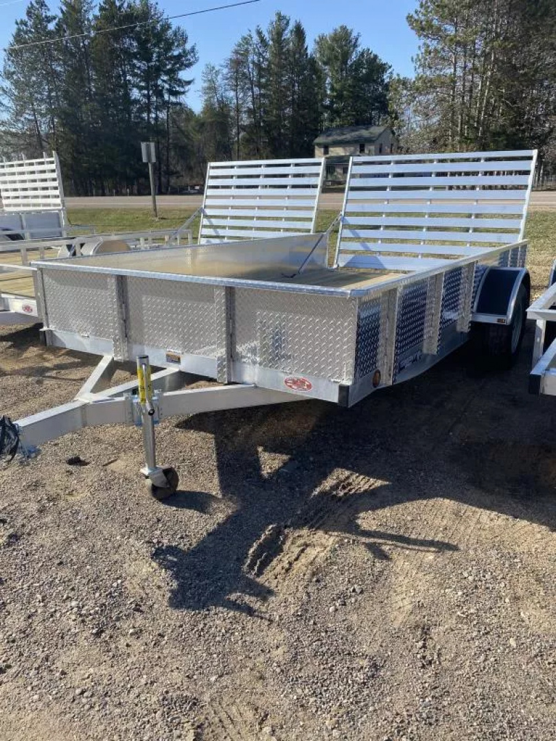 New 2025 Trophy Trailers 7' x 12' Diamond Plate Sides Utility Trailer