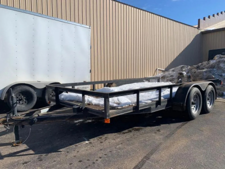 Used USED 2018 P & T Trailers 77  x 14'  Utility Trailer
