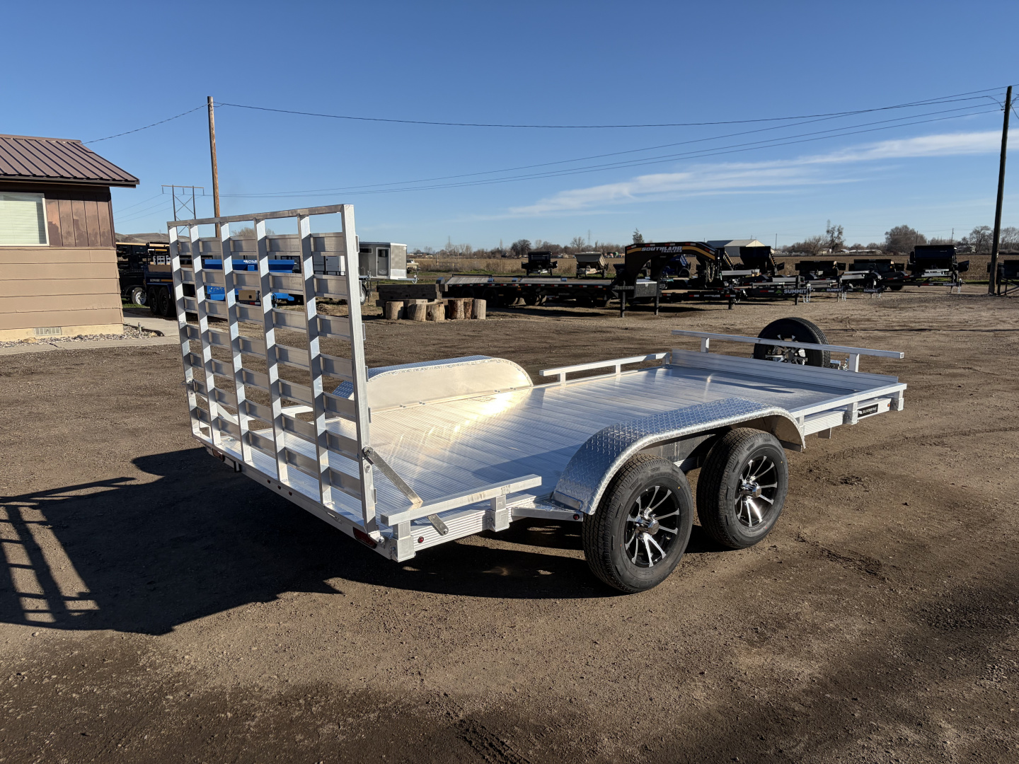 New 2026 Silverwing 7x14 Tandem Axle Aluminum Utility Trailer