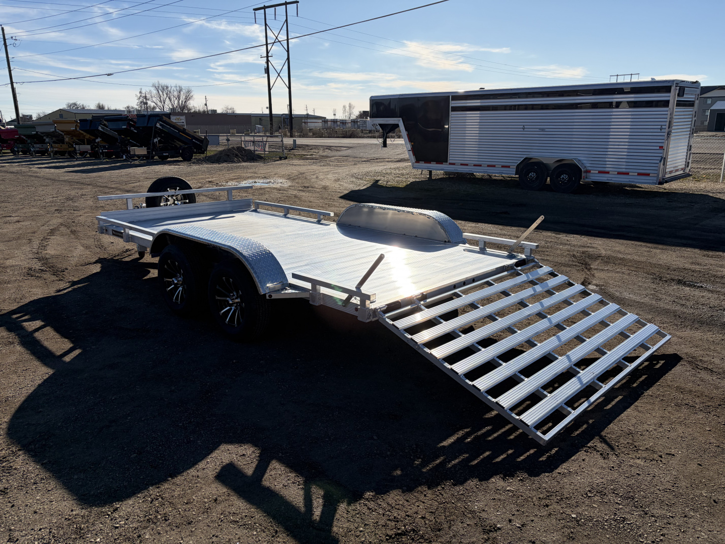 New 2026 Silverwing 7x14 Tandem Axle Aluminum Utility Trailer