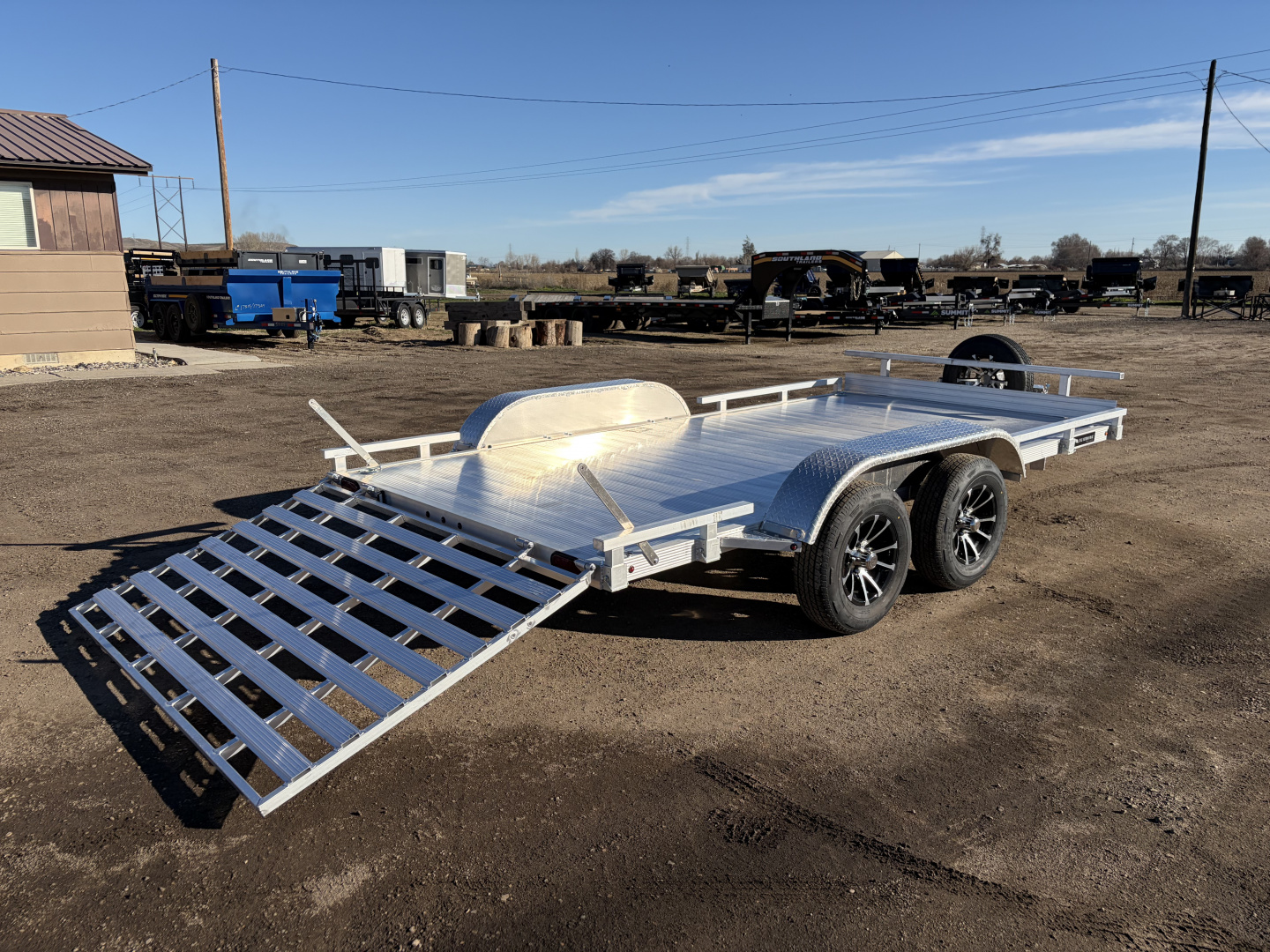 New 2026 Silverwing 7x14 Tandem Axle Aluminum Utility Trailer