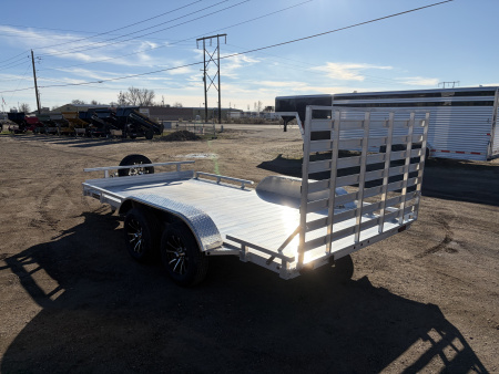 New 2026 Silverwing 7x14 Tandem Axle Aluminum Utility Trailer