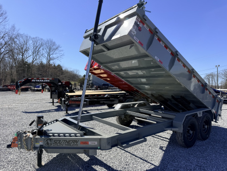 New 2026 Southern Utility 7X16 2FT WALL TELESCOPIC DUMP 14K GVWR Dump Trailer