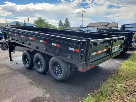 New 2026 Iron Bull 96"x16' 21k Deckover Gooseneck Dump Trailer