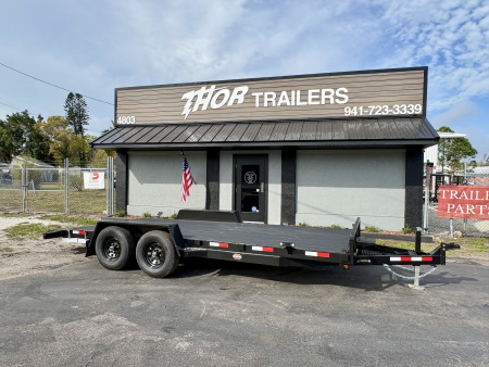 New 2026 Covered Wagon Trailers 7X18 10K PROSPECTOR WITH COBRA LINED DECK Car / Racing Trailer