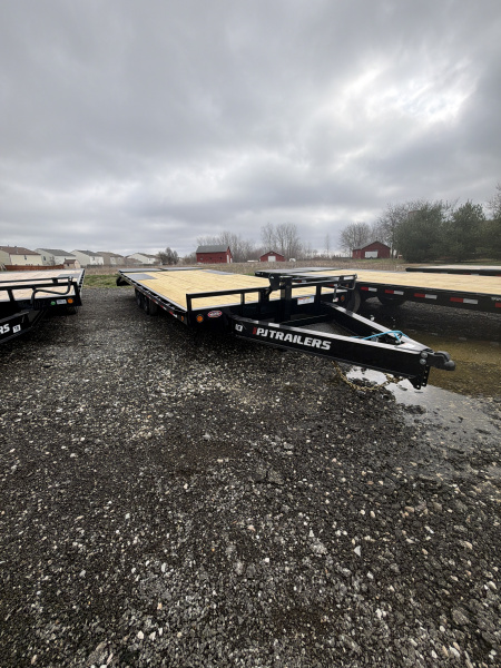 New 2026 PJ Trailers Deckover Trailer F8222 102X22 TA DOVETAIL W/ MONSTER RAMPS (GVW:14000) BLACK