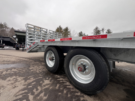 New 2026 Triumph 102X25 Deckover/ Max Wedge Ramps / Galvanized/ Hydro Jack/ Oil Bath hubs/ 20k GVW
