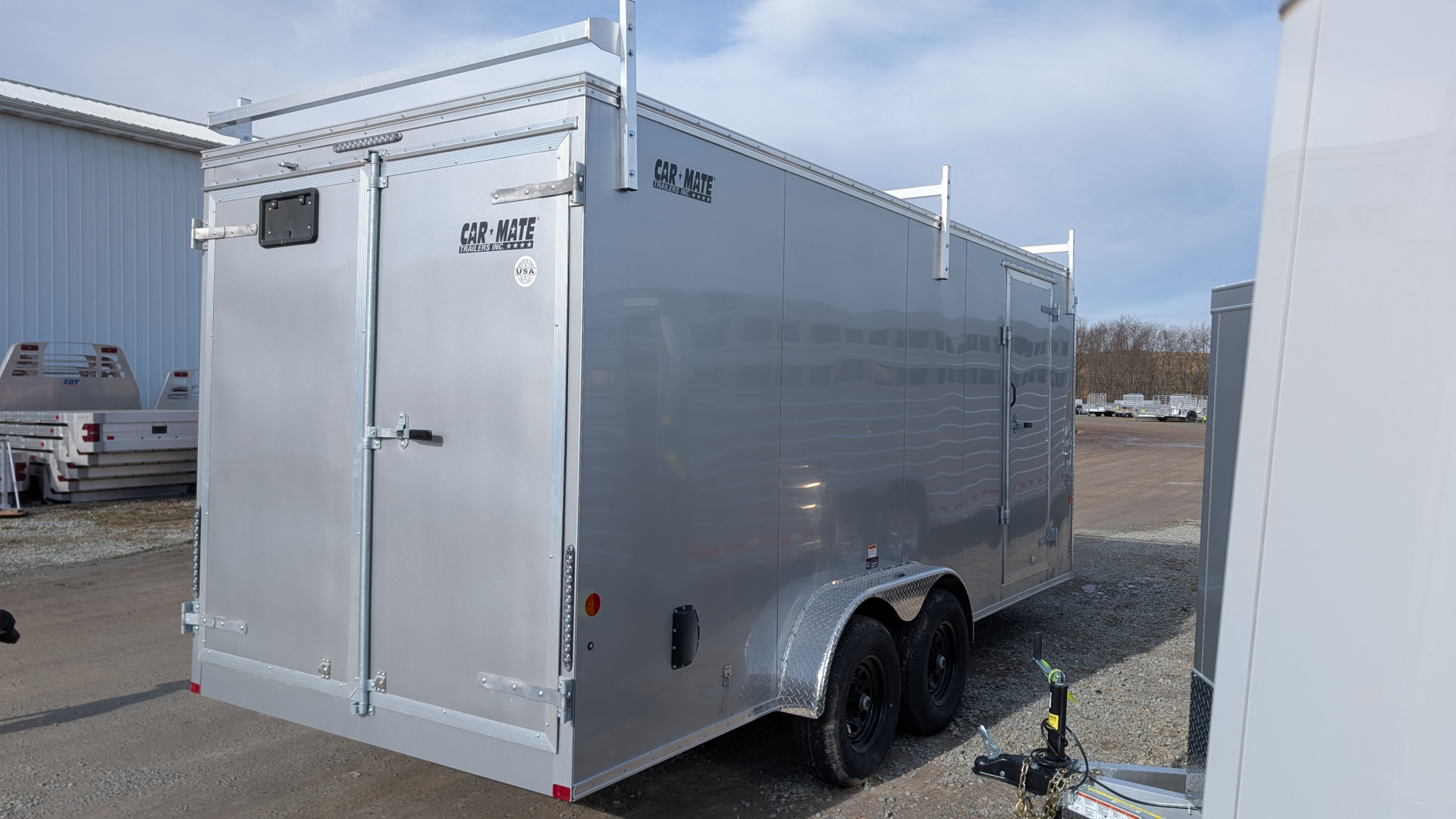 New 2026 Car Mate 8x16 HD Custom Contractor Trailer w/ Barn Doors (9990# GVW)