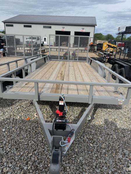 New 2026 Liberty LU7K83X16C4 Utility Trailer 83X16 TA (GVW: 7000) BATTLESHIP GRAY