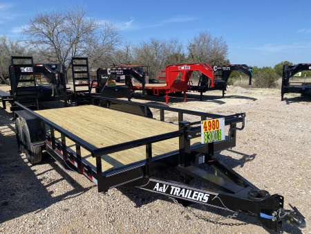 New 2026 A & V - 83  X 18' Pipe Top Equipment Trailer - 14K GVWR