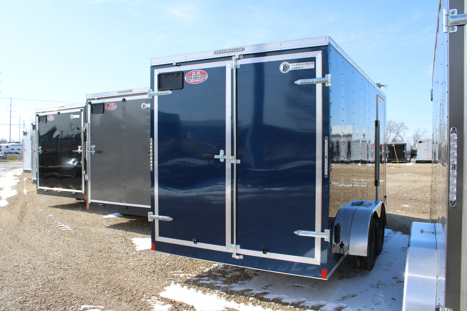 New 2026 Darkhorse Cargo 7X16 DD WITH 7' INTERIOR HEIGHT STOCK ID 6191 Cargo / Enclosed Trailer
