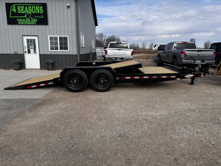 New 2026 H&H Trailers 82"X20' 14K GVWR GRAVITY TILT SPLIT DECK Equipment Trailer