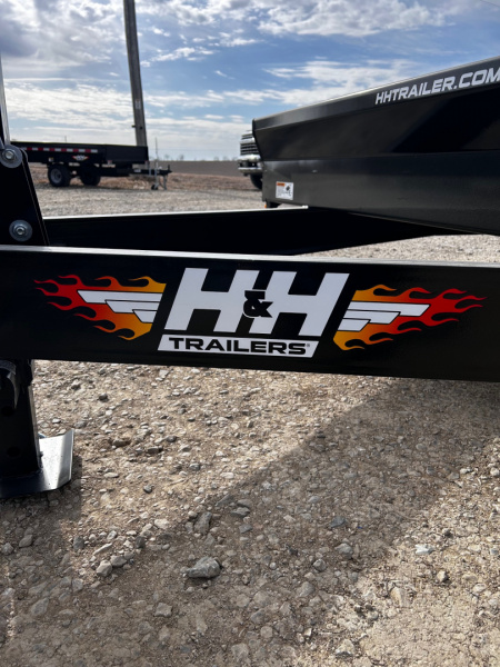New 2026 H&H Trailers 82"X20' 14K GVWR GRAVITY TILT SPLIT DECK Equipment Trailer