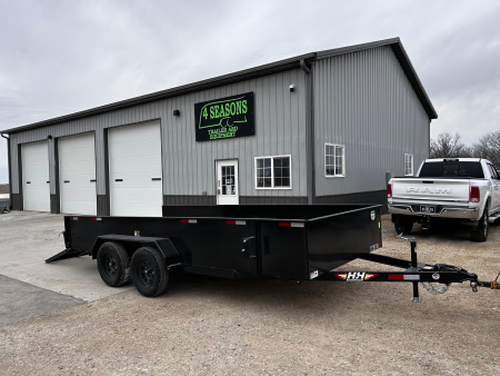 New 2026 H&H Trailers 82 X16' SOLID SIDE 7K GVWR 4' GATE Utility Trailer