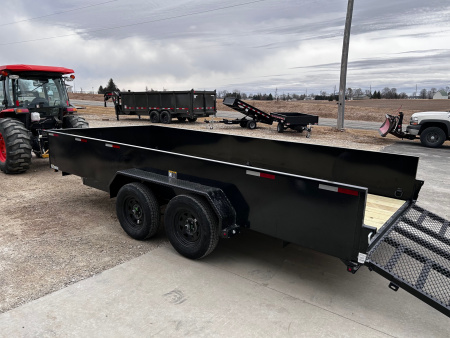 New 2026 H&H Trailers 82"X16' SOLID SIDE 7K GVWR 4' GATE Utility Trailer