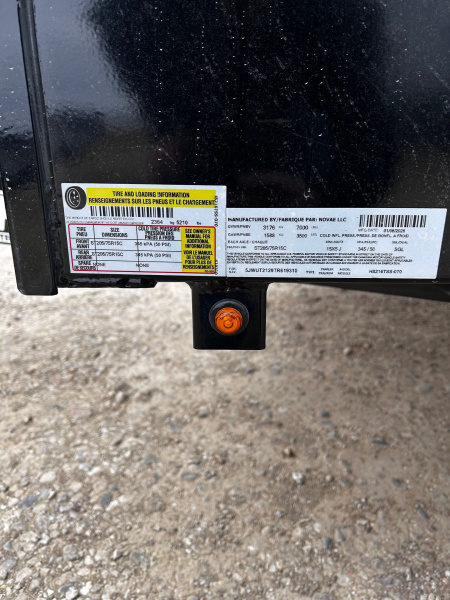 New 2026 H&H Trailers 82"X16' SOLID SIDE 7K GVWR 4' GATE Utility Trailer